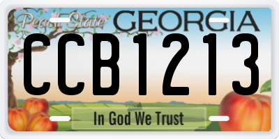 GA license plate CCB1213
