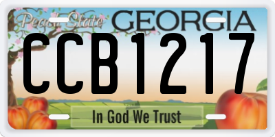 GA license plate CCB1217