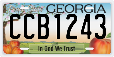 GA license plate CCB1243