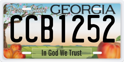 GA license plate CCB1252