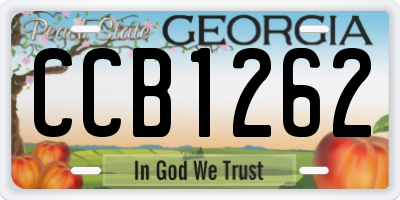 GA license plate CCB1262