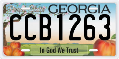 GA license plate CCB1263