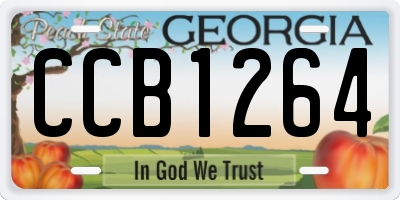 GA license plate CCB1264