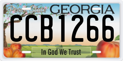 GA license plate CCB1266