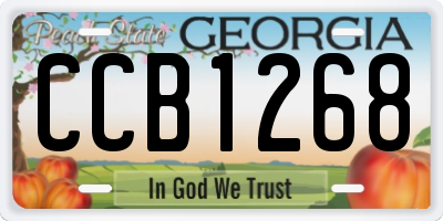 GA license plate CCB1268