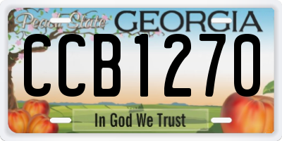 GA license plate CCB1270