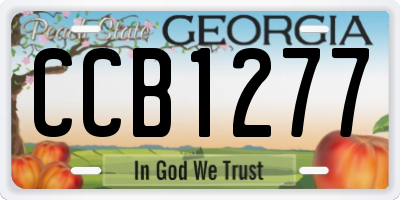 GA license plate CCB1277