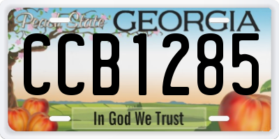 GA license plate CCB1285