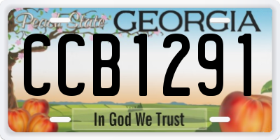 GA license plate CCB1291