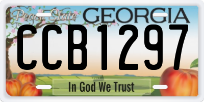 GA license plate CCB1297