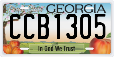 GA license plate CCB1305