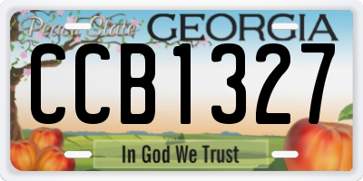 GA license plate CCB1327