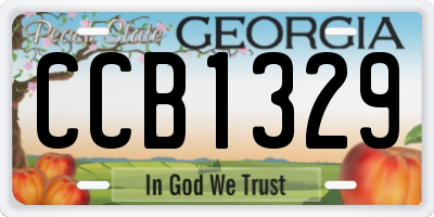 GA license plate CCB1329