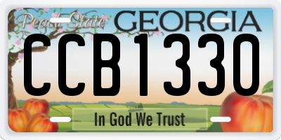 GA license plate CCB1330