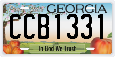 GA license plate CCB1331