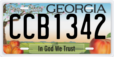 GA license plate CCB1342
