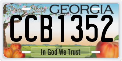 GA license plate CCB1352