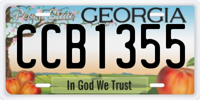 GA license plate CCB1355