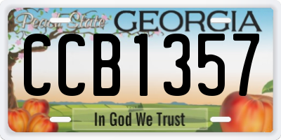 GA license plate CCB1357