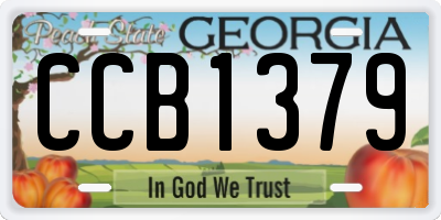 GA license plate CCB1379