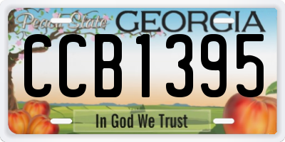 GA license plate CCB1395