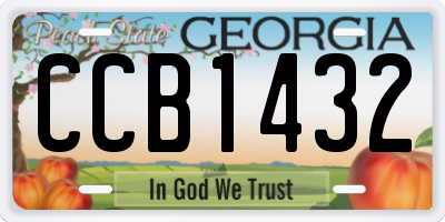 GA license plate CCB1432