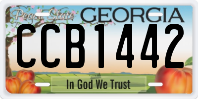 GA license plate CCB1442