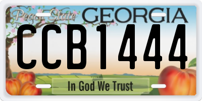 GA license plate CCB1444
