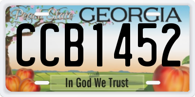 GA license plate CCB1452