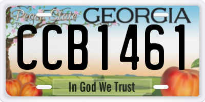 GA license plate CCB1461
