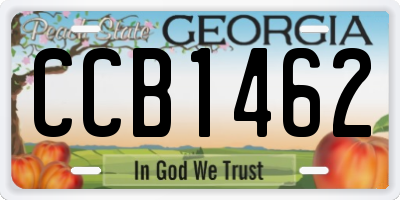 GA license plate CCB1462