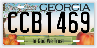 GA license plate CCB1469