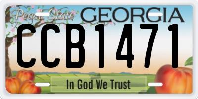 GA license plate CCB1471
