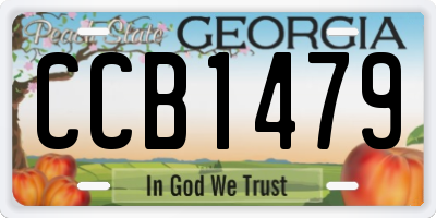 GA license plate CCB1479