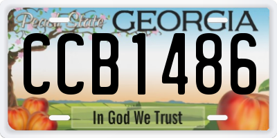 GA license plate CCB1486