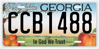 GA license plate CCB1488