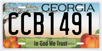 GA license plate CCB1491