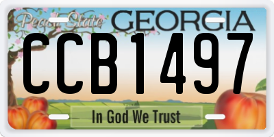 GA license plate CCB1497