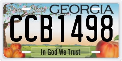 GA license plate CCB1498