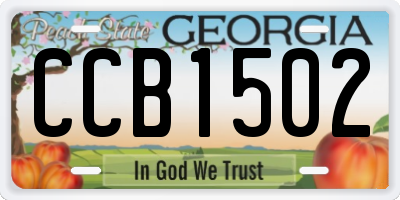 GA license plate CCB1502