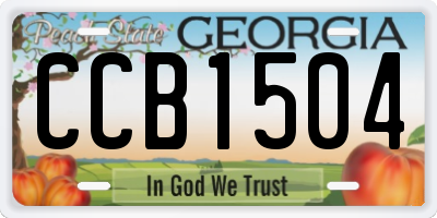 GA license plate CCB1504