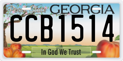 GA license plate CCB1514