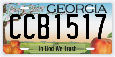 GA license plate CCB1517