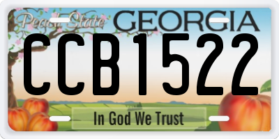 GA license plate CCB1522