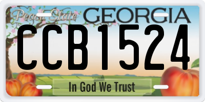 GA license plate CCB1524