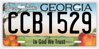 GA license plate CCB1529