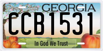 GA license plate CCB1531