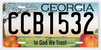 GA license plate CCB1532
