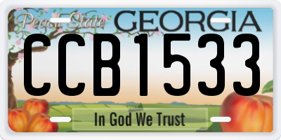 GA license plate CCB1533