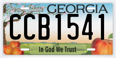 GA license plate CCB1541